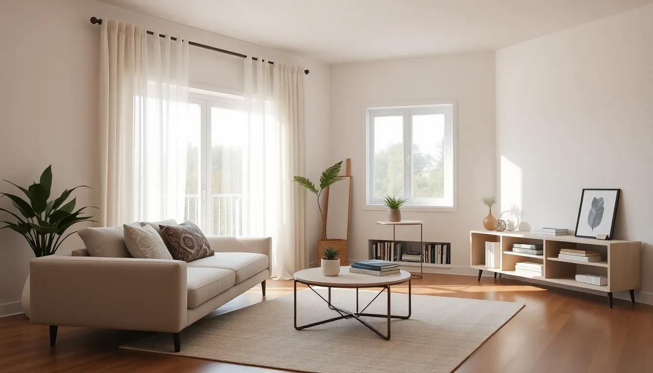 inviting living room showcasing small home renovation ideas.